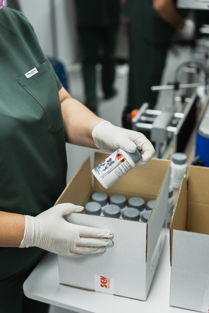 SEMACO production line for counting and filling